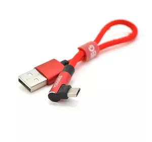 Кабель VEGGIEG UA-20R, Micro-USB, 2.4A, Black, Red, довжина 0,2 м, BOX