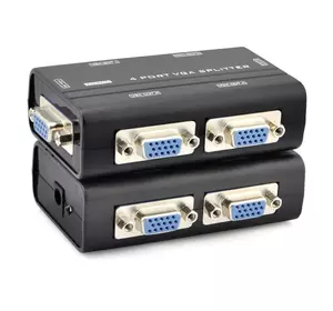 Активний спліттер VGA сигналу 1 to 4 Port, DC5V / 2A Активний спліттер VGA сигналу 1 to 4 Port, DC5V / 2A