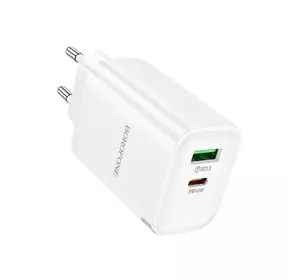 СЗУ BOROFONE BA87A 110-240V, PD65W+Q3.0, USB+Type-C, 65W, White, Box СЗУ BOROFONE BA87A 110-240V, PD65W+Q3.0, USB+Type-C, 65W, White, Box