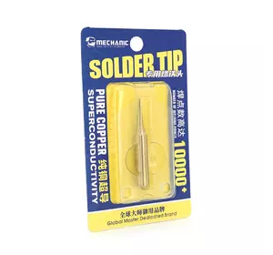 Жало для паяльника MECHANIC 900M-T-I 4*6,3mm, мідь, висока теплопровідність, швидке нагрівання, широкий конус Жало для паяльника MECHANIC 900M-T-I 4*6,3mm, мідь, висока теплопровідність, швидке нагрівання, широкий конус