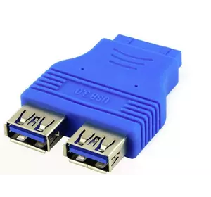 Перехідник USB 3.0 для материнської плати, 20pin to 2 port USB 3.0, внутрішній, Пакет Перехідник USB 3.0 для материнської плати, 20pin to 2 port USB 3.0, внутрішній, Пакет