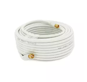 Патчкорд коаксіальний RG6 TV-50WH, gold connector RG59, 15m Патчкорд коаксіальний RG6 TV-50WH, gold connector RG59, 15m