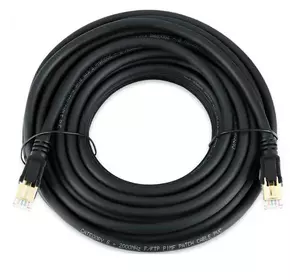 Патч-корд литий VEGGIEG, CCA, SSTP, RJ45, Cat.8, 25m, чорний Патч-корд литий VEGGIEG, CCA, SSTP, RJ45, Cat.8, 25m, чорний