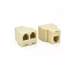 Розгалужувач RJ45 8P8C мама/2 Х мама RJ45 для розгалуження кабелю, білий, Q100 Розгалужувач RJ45 8P8C мама/2 Х мама RJ45 для розгалуження кабелю, білий, Q100