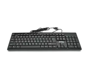 Клавиатура USB JEDEL K52, длина кабеля 170см, (Eng/Укр/Рус), (483х188х35 мм) Black, 104к, Q20 Клавиатура USB JEDEL K52, длина кабеля 170см, (Eng/Укр/Рус), (483х188х35 мм) Black, 104к, Q20