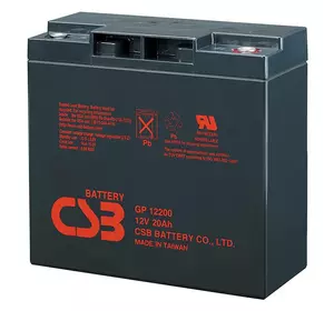 Акумуляторна батарея CSB GP12200, 12V 20Ah (181х77х162мм), Q4