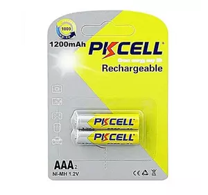 Акумулятор PKCELL 1.2V AAA 1200mAh NiMH Rechargeable Battery, 2 штуки у блістері ціна за блістер, Q12