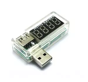USB тестер Charger Doctor напруги (3-7.5V) і струму (0-2.5A) White, загнутий USB тестер Charger Doctor напруги (3-7.5V) і струму (0-2.5A) White, загнутий
