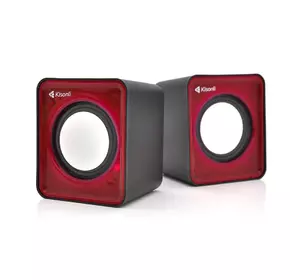 Колонки 2.0 Kisonli V310 для ПК і ноутбука, USB + 3.5mm, 2x0,5W, 20Hz- 20KHz, Red, BOX, Q100 Колонки 2.0 Kisonli V310 для ПК і ноутбука, USB + 3.5mm, 2x0,5W, 20Hz- 20KHz, Red, BOX, Q100