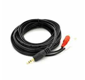 Кабель DC3.5 (тато) => 2хRCA (тато), GOLD Jack, CU, Stereo, круглий, Black, 3,0 м, (Пакет) Q300 Кабель DC3.5 (тато) => 2хRCA (тато), GOLD Jack, CU, Stereo, круглий, Black, 3,0 м, (Пакет) Q300