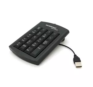 Цифрова клавіатура USB для ноутбука, довжина кабеля 130см (126х93х20 мм) Black, 19к, Blister-box Цифрова клавіатура USB для ноутбука, довжина кабеля 130см (126х93х20 мм) Black, 19к, Blister-box