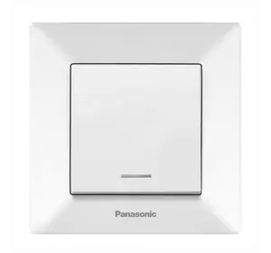 Вимикач Panasonic Arkedia Slim одноклавішний з підсвіткою, білий Вимикач Panasonic Arkedia Slim одноклавішний з підсвіткою, білий