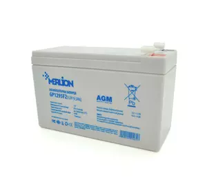 Акумуляторна батарея MERLION AGM GP1295F2 12 V 9,5 Ah (150 x 65 x 95 (100)) White Q10/420 Акумуляторна батарея MERLION AGM GP1295F2 12 V 9,5 Ah (150 x 65 x 95 (100)) White Q10/420