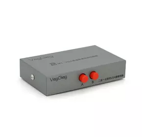 VGA спліттер Veggieg V-F201 – перемикач моніторів на 2 входи, Silver VGA спліттер Veggieg V-F201 – перемикач моніторів на 2 входи, Silver
