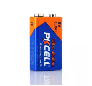 Батарейка лужна PKCELL 9V / 6LR61, крона, 1 штука shrink ціна за shrink, Q24