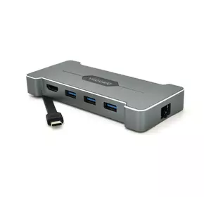 Хаб-конвертор VEGGIEG TC06 Type-C (тато) на Type-C (мама) + USB3.0 * 3 (мама) + HDMI (мама), Silver, Box Хаб-конвертор VEGGIEG TC06 Type-C (тато) на Type-C (мама) + USB3.0 * 3 (мама) + HDMI (мама), Silver, Box