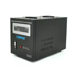 Стабілізатор напруги релейний Conter SVRH-10000VA/7000W однофазний, напольного монтажу, LED дисплей, DC150-270V, AC230±8%, 2*Shuko, Q4