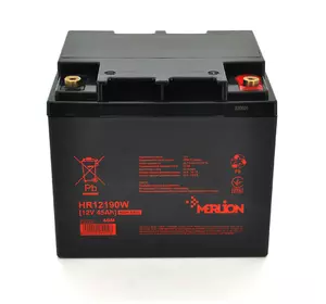 Акумуляторна батарея MERLION HR12190W, 12V 45Ah ( 196 х 165 х 173 (173) ) Акумуляторна батарея MERLION HR12190W, 12V 45Ah ( 196 х 165 х 173 (173) )