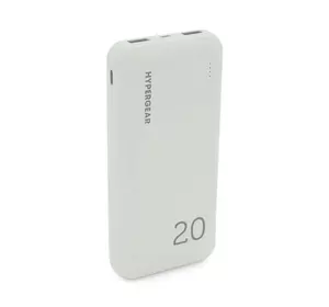 PowerBank Hypergear 20000mAh Fast Charge , 2*USB, White, Q24 PowerBank Hypergear 20000mAh Fast Charge , 2*USB, White, Q24