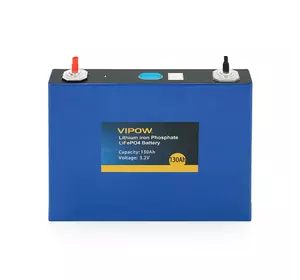 Осередок Vipow 3.2V 130AH для складання LiFePo4 акумуляторів, (200х30х170(185)) мм, Q6 Осередок Vipow 3.2V 130AH для складання LiFePo4 акумуляторів, (200х30х170(185)) мм, Q6