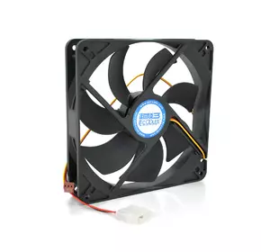 Кулер корпусний Pccooler F142, 140x140x25mm, 12V/0.08A, RPM 900±10%, 3-pin + MOLEX, Black, Box Кулер корпусний Pccooler F142, 140x140x25mm, 12V/0.08A, RPM 900±10%, 3-pin + MOLEX, Black, Box