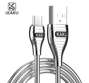 Кабель iKAKU ALLOY series for mirco, Silver, длина 1м, 2.8A, BOX Кабель iKAKU ALLOY series for mirco, Silver, длина 1м, 2.8A, BOX