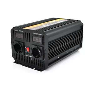 Інвертор напруги POWERMASTER, 24V/220V, 1800W з модифікованою синусоїдою, 2 Shuko, клеми Інвертор напруги POWERMASTER, 24V/220V, 1800W з модифікованою синусоїдою, 2 Shuko, клеми