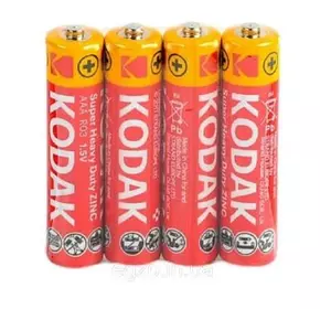 Батарейка сольова KODAK Super Heavy Duty R3, ААА, 4шт в shrinkі, ціна за shrink Батарейка сольова KODAK Super Heavy Duty R3, ААА, 4шт в shrinkі, ціна за shrink