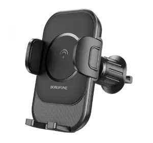 Автотримач BOROFONE BH204+ Wireless Charging 15W, кріплення на торпеду, клямка 50-90мм, Black, Box Автотримач BOROFONE BH204+ Wireless Charging 15W, кріплення на торпеду, клямка 50-90мм, Black, Box