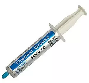Паста термопровідна HY-810 5g, шприц, Grey, >4,63W/m-K, <0.0087°C-in²/W, -30°≈280°, OEM Q20 Паста термопровідна HY-810 5g, шприц, Grey, >4,63W/m-K, <0.0087°C-in²/W, -30°≈280°, OEM Q20