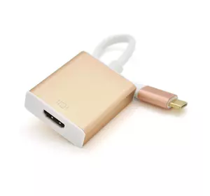 Конвертер Type-C (тато) на HDMI (мама) 10cm, GOLD, 4K / 2K Пакет Конвертер Type-C (тато) на HDMI (мама) 10cm, GOLD, 4K / 2K Пакет