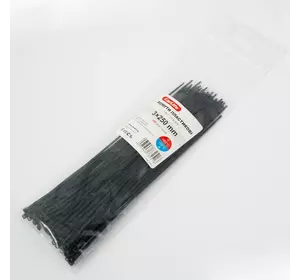 Хомуты пластиковые CARLIFE 3.0x250 мм Черные