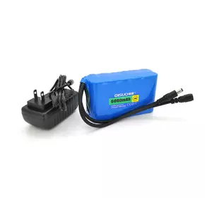 Акумуляторна батарея літієва QiSuo 24V 6A з елементами Li-ion 18650 + зарядний пристрій 25.2V1A, DC5.5x2.1, (112x38x70mm) Акумуляторна батарея літієва QiSuo 24V 6A з елементами Li-ion 18650 + зарядний пристрій 25.2V1A, DC5.5x2.1, (112x38x70mm)