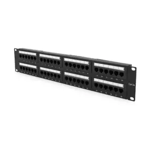 Патч-панель 48 порту UTP DUAL кат 5Е 19 "2U НЕ екранована чорна Q20 Патч-панель 48 порту UTP DUAL кат 5Е 19 "2U НЕ екранована чорна Q20