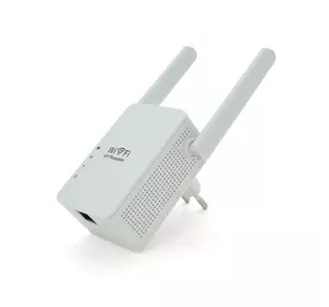 Підсилювач WiFi сигналу з 2-ма антенами LV-WR13, живлення 220V, 300Mbps, IEEE 802.11b/g/n, 2.4-2.4835GHz, BOX