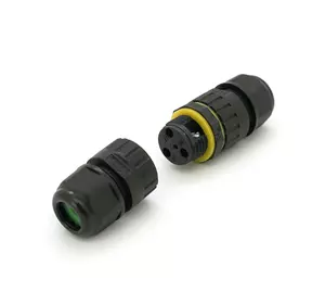 Кабельний з'єднувач EW-M16-3P, під кабель 3,5-7 мм, 3P, 17.5A, 450V, Black Кабельний з'єднувач EW-M16-3P, під кабель 3,5-7 мм, 3P, 17.5A, 450V, Black