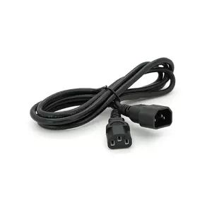 Кабель живлення вторинний PC-monitor 1.8m, 0.75mm, 3pin, IEC C13-C14, OEM Q200 Кабель живлення вторинний PC-monitor 1.8m, 0.75mm, 3pin, IEC C13-C14, OEM Q200