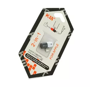 Перехідник KIN KY-176 Lighting(M) => 2/Lighting(F), White/Black, Box