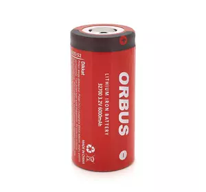 Акумулятор 32700 LiFEPO4 ORBUS 32700-48G, 6000mAh, 3.2V, RED/GREY, Q120 Акумулятор 32700 LiFEPO4 ORBUS 32700-48G, 6000mAh, 3.2V, RED/GREY, Q120