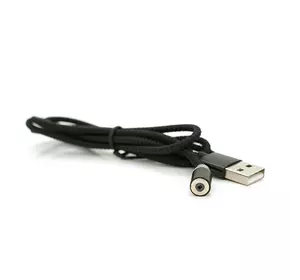 Магнітний кабель PiPo USB 2.0, 1m, 2А, тканинна оплетка, броньований, Black, OEM Магнітний кабель PiPo USB 2.0, 1m, 2А, тканинна оплетка, броньований, Black, OEM