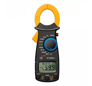 Токові кліщі-мультиметр ANENG VC3266L+. Вимірювання: V DC, V AC, A AC, Ω, NCV. Функції: продзвонювання, перевірка діодів, Hold, індикація фази. Токові кліщі-мультиметр ANENG VC3266L+. Вимірювання: V DC, V AC, A AC, Ω, NCV. Функції: продзвонювання, перевірка діодів, Hold, індикація фази.
