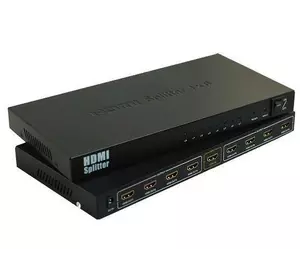 Активний HDMI сплитер 1 => 8 портів, 3D, 1080р, 4Kx2K, 1,4 версія, Box