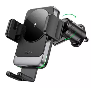 Автоутримувач HOCO HW13+ Wireless Charging 15W, кріплення на решітку, затискач 50-90мм, Black, Box Автоутримувач HOCO HW13+ Wireless Charging 15W, кріплення на решітку, затискач 50-90мм, Black, Box