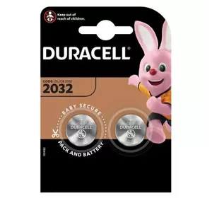 Батарейка літієва DURACELL DL2032, 2шт в блістері, ціна за блістер Батарейка літієва DURACELL DL2032, 2шт в блістері, ціна за блістер