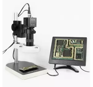 Відеомікроскопи з монітором BAKKU BA-003 (підсвічування люмінесцентна, фокус 30-156 мм, Box (330 * 265 * 200) 2,8 кг