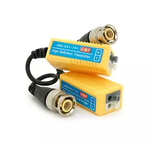 Пасивний приймач відеосигналу 8MP AHD/CVI/TV/CVBS, 720P/960P/1080P - 300/200 метрів, пружинні затискачі Пасивний приймач відеосигналу 8MP AHD/CVI/TV/CVBS, 720P/960P/1080P - 300/200 метрів, пружинні затискачі