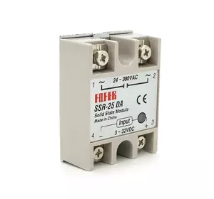 Твердотільні реле FQFER SSR-25DA 25А 24-380VAC Твердотільні реле FQFER SSR-25DA 25А 24-380VAC