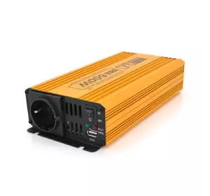 Інвертор напруги Mexxsun MXSPSW-600, 12V/220V, 600W з правильною синусоїдою, 1 Shuko, 1 USB, клемні дроти, Q8 Інвертор напруги Mexxsun MXSPSW-600, 12V/220V, 600W з правильною синусоїдою, 1 Shuko, 1 USB, клемні дроти, Q8