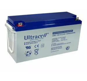 Акумуляторна батарея Ultracell UCG150-12  GEL 12 V 150 Ah  (485 x 170 x 240) White Q1/34