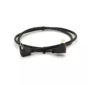 Кабель MerlionHDMI-HDMI 1.0m, v1.4, OD-7.5mm, круглий Black, коннектор Black 90 ° кутовий / 90 ° кутовий Кабель MerlionHDMI-HDMI 1.0m, v1.4, OD-7.5mm, круглий Black, коннектор Black 90 ° кутовий / 90 ° кутовий
